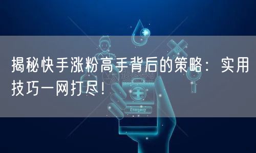 揭秘快手涨粉高手背后的策略：实用技巧一网打尽！